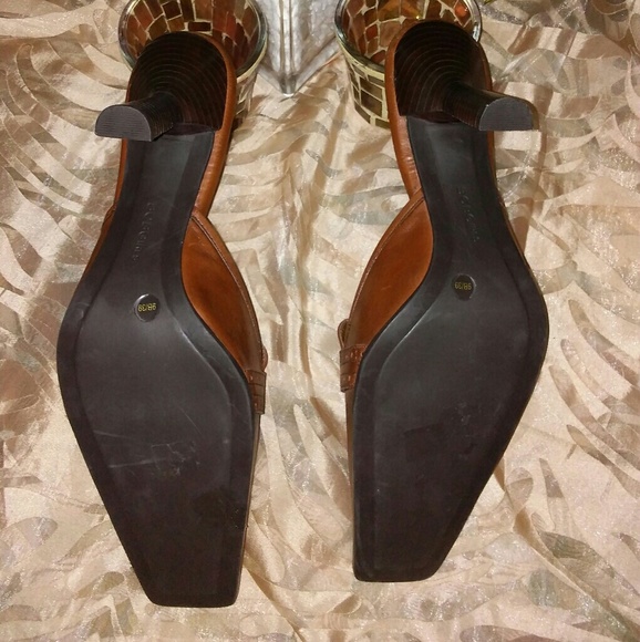 New BCBGirls Leather Heeled Mules - Picture 4 of 5